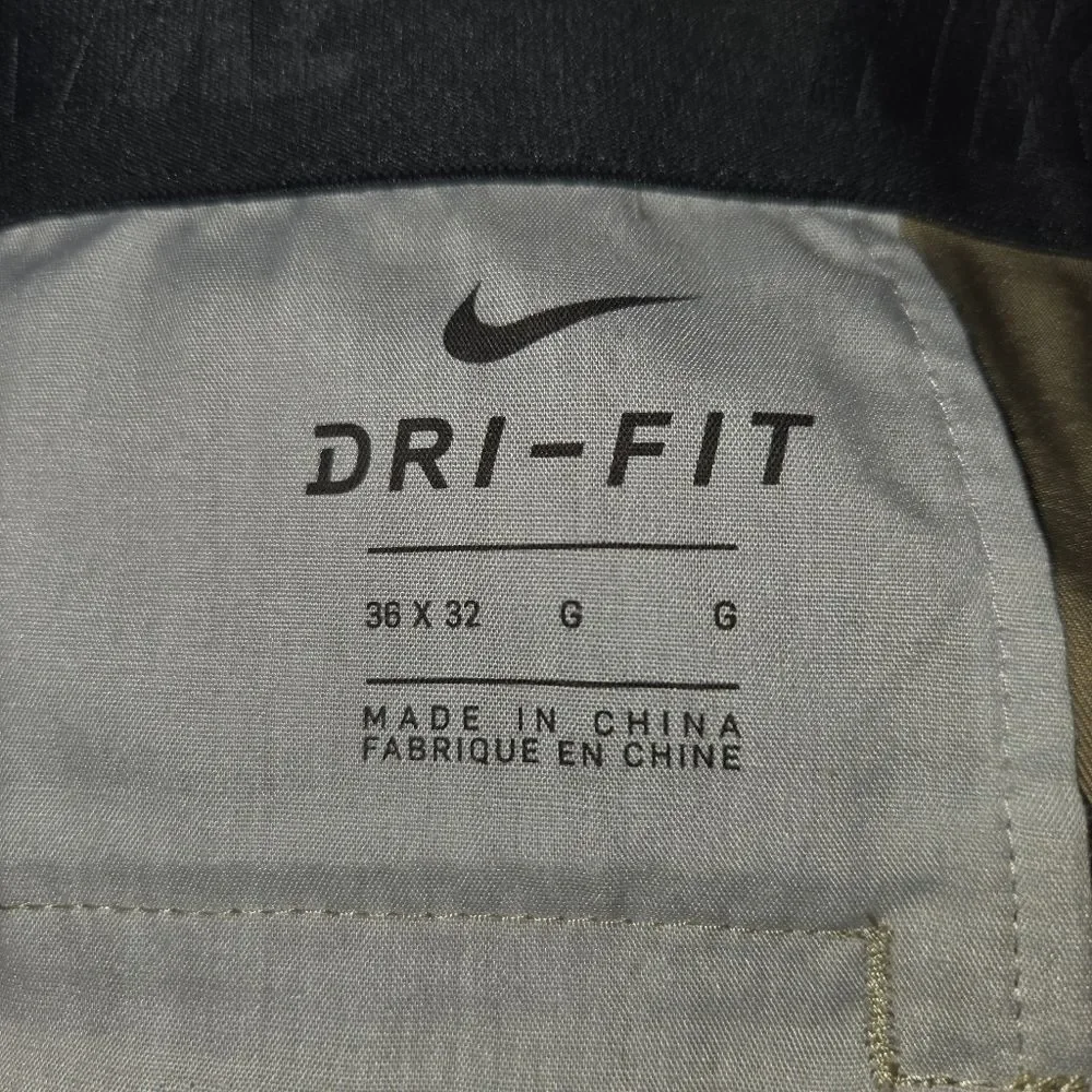 Nike Flex Core Standard Fit Golf Pants BV6065-247 Khaki Men's Size 36 x 32